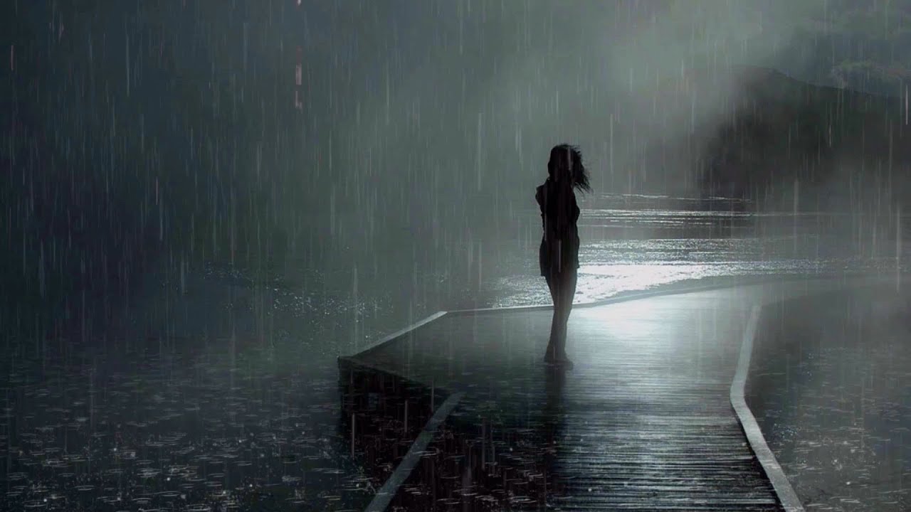 Dark Shadow Rain Video | Ambient Background Noise | Rain Sounds for ...