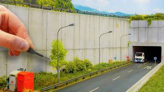 How I built a REALISTIC road tunnel with a concrete wall for my model railroad 🛣️ | Part 42