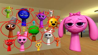 Sprunki 4K Pinki Is Looking For All The Babies Sprunki 4K