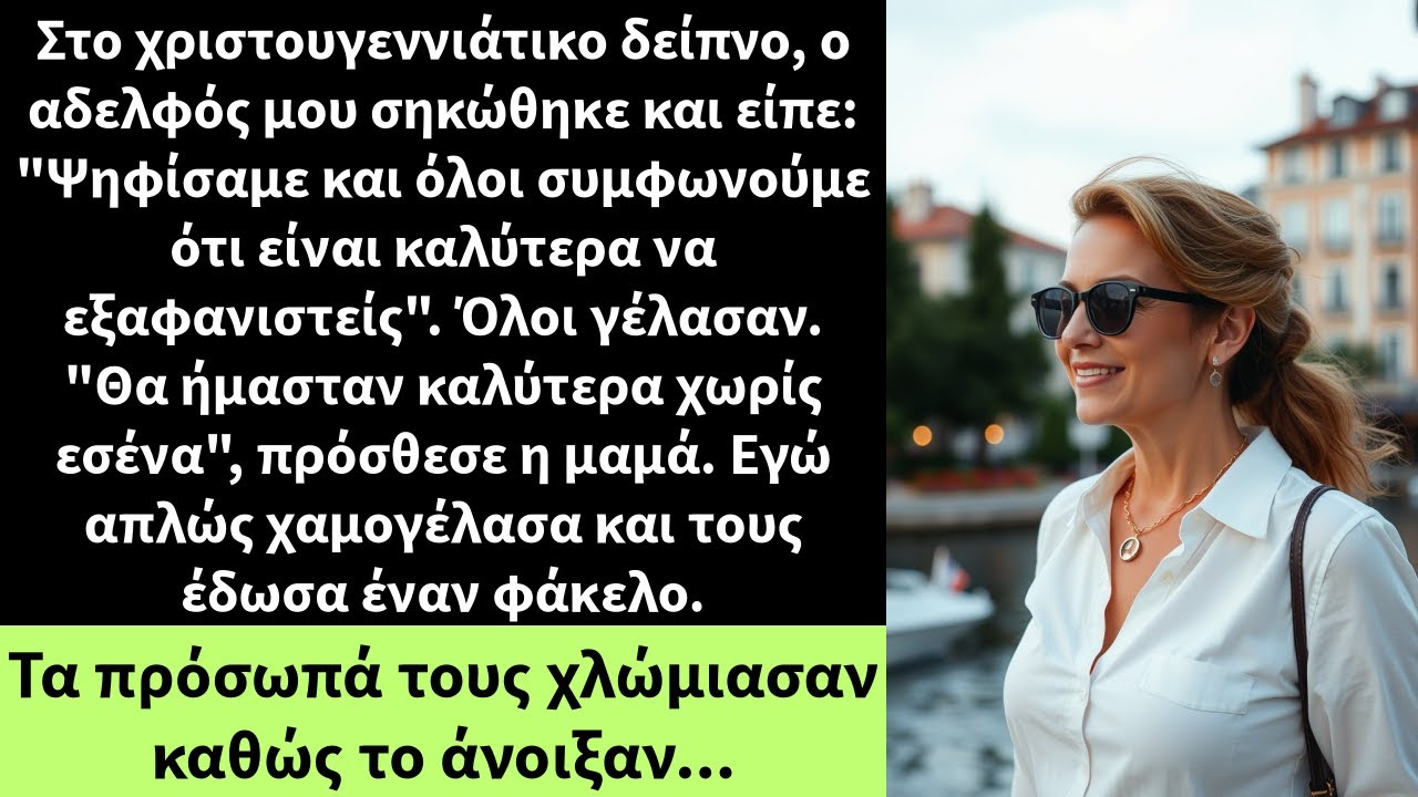 Στο χριστουγεννιάτικο δείπνο, ο αδελφός μου σηκώθηκε και είπε: 