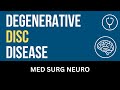 Degenerative Disc Disease - Nursing Lecture - Chapter 65