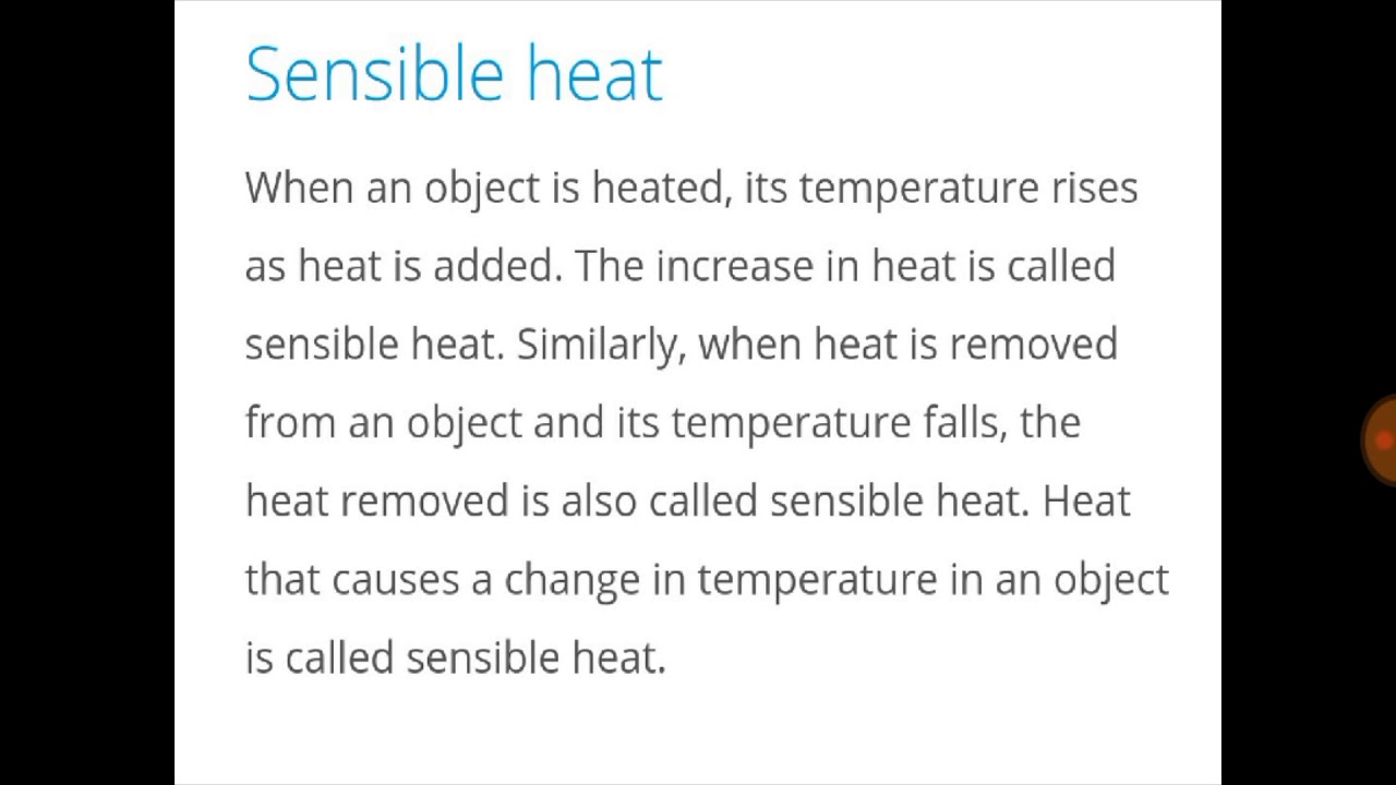 Sensible Heat And Latent Heat • Briefly In Hindi YouTube