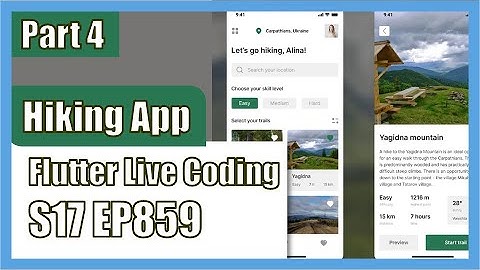 [Flutter] Flutter Live Coding EP859 (Hiking App Part 4)