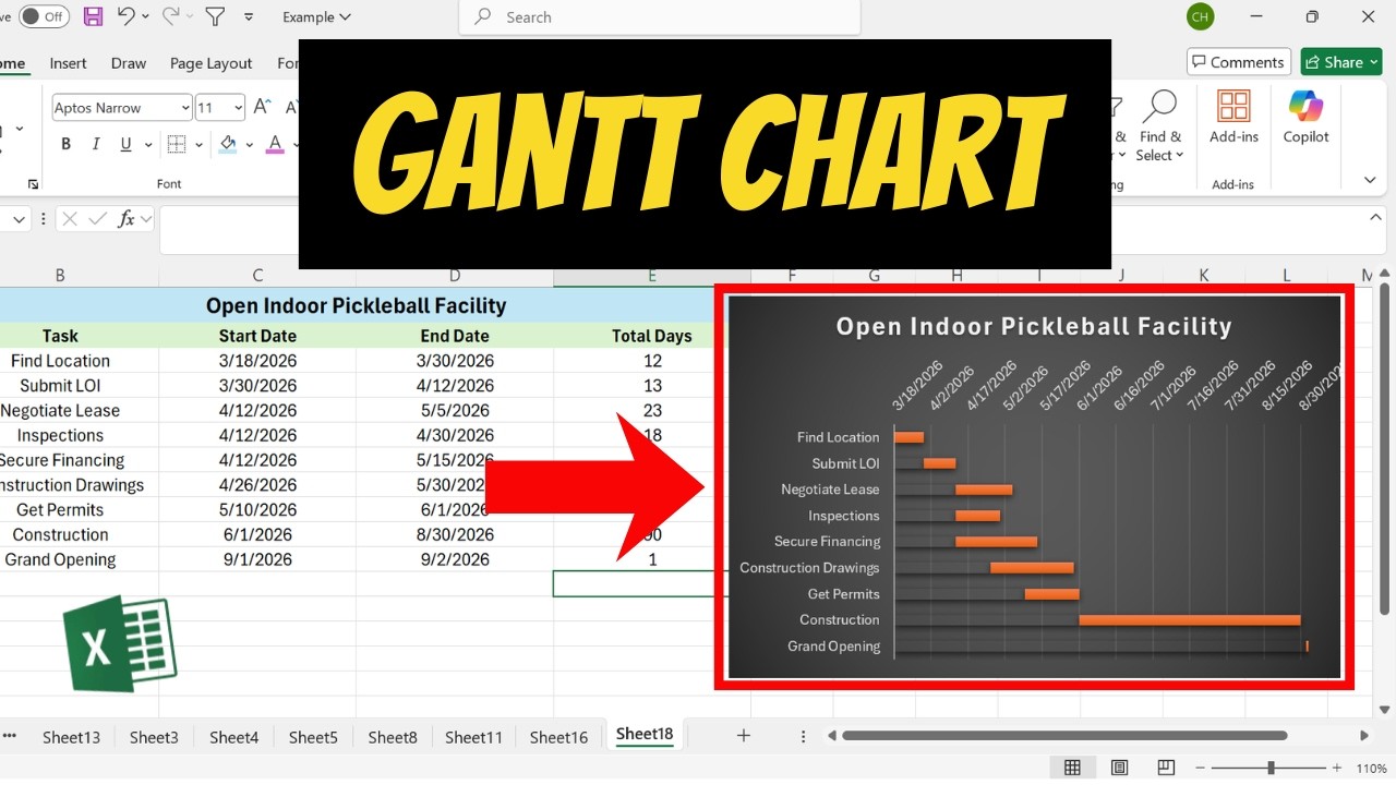 How to Make a Gantt Chart In Excel - YouTube