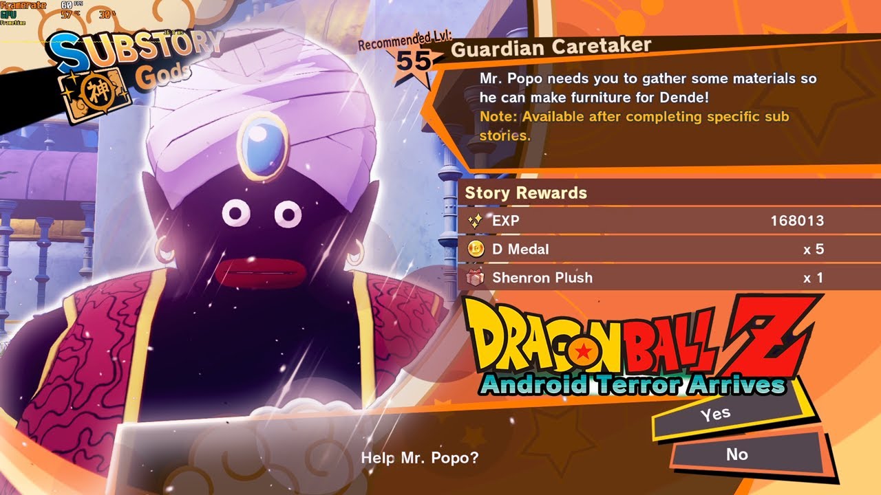 Mr Popo ask Gohan to Gather Woodchips for Dende Dragon Ball Z Kakarot