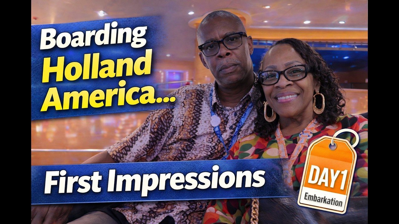 Boarding Holland America… First Impressions (Black Couple 55+)