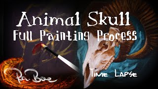 Animal Skull Study | Full Painting Process 🖌 #timelapse