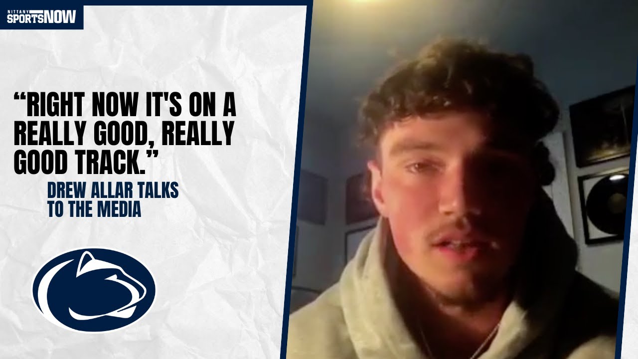 Квотербек университета штата Пенсильвания Дрю Аллар рассказывает о реабилитации после травмы и о ...