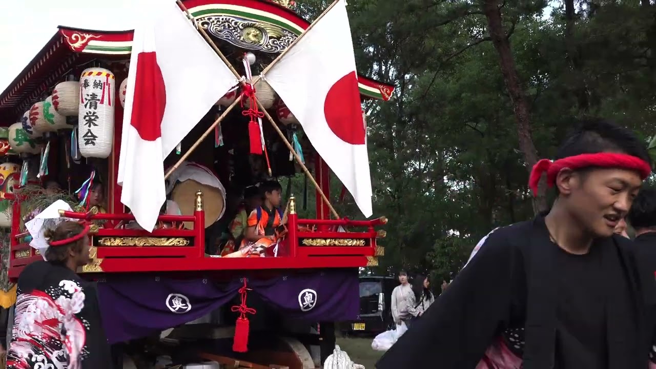 「大里八幡神社 秋季大祭」008　だんじり 宮から帰り 2023/10/15 Sony 4K