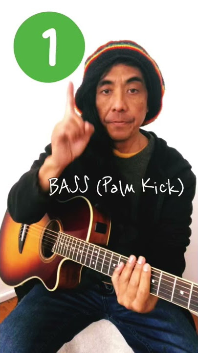 How to play REGGAE BEAT with acoustic guitar #Shorts