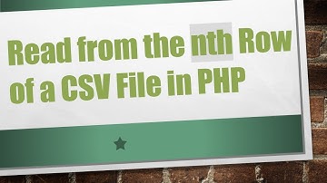 Read from the nth Row of a CSV File in PHP