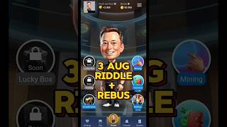 Riddle + Rebus 3 August MUSK EMPIRE #muskempireriddle #muskempirerebus #muskempire #riddleoftheday Information