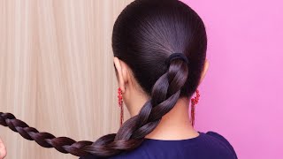 Beautiful Low Bun Hairstyle | Very Easy Heatless Juda Style for Every Day 💁‍♀️