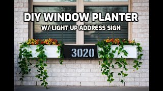 DIY Planter Box | Light Up Address Number Sign | Easy DIY