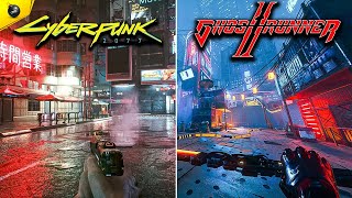 Cyberpunk 2077 vs GhostRunner2 - Physics and Details Comparison