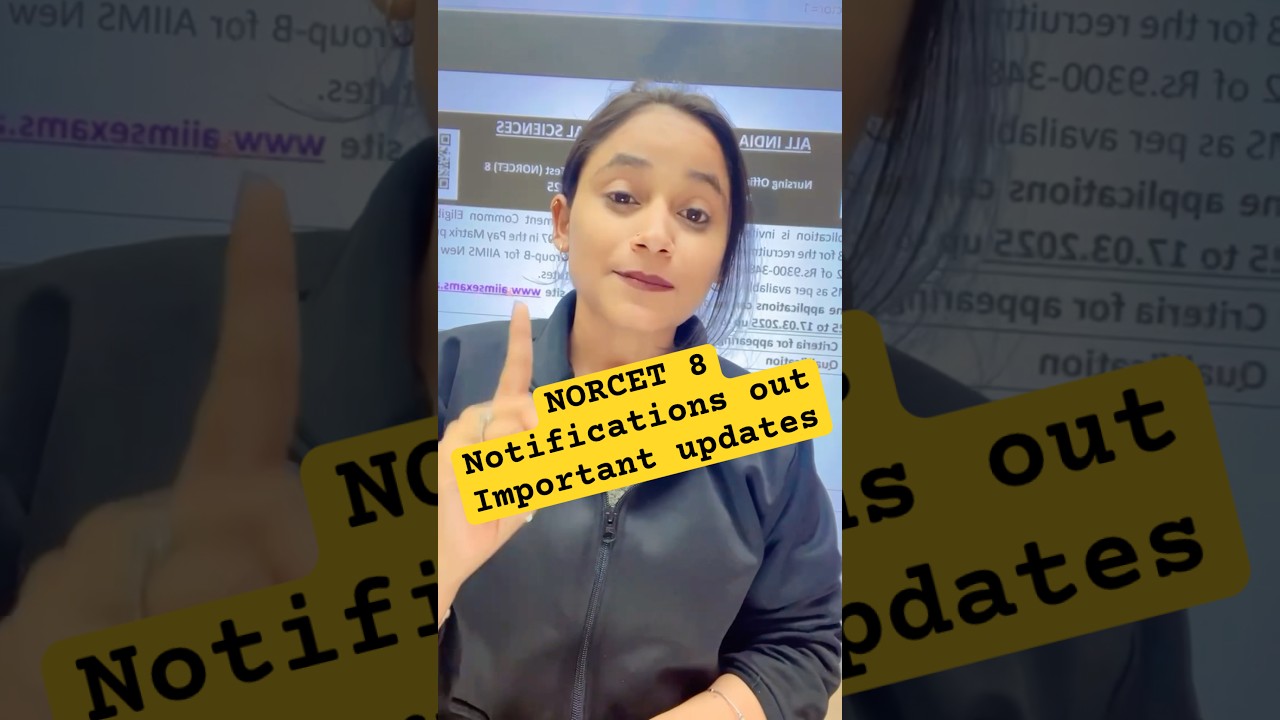 ￼NORCET 8 Form fill Started l NORCET 8 Notification out | NORCET 8 Updates 
