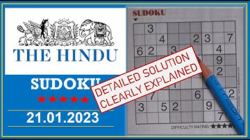How to Solve 5 Star Hindu  Sudoku Jan 21,  2023 -  Step By Step Solution