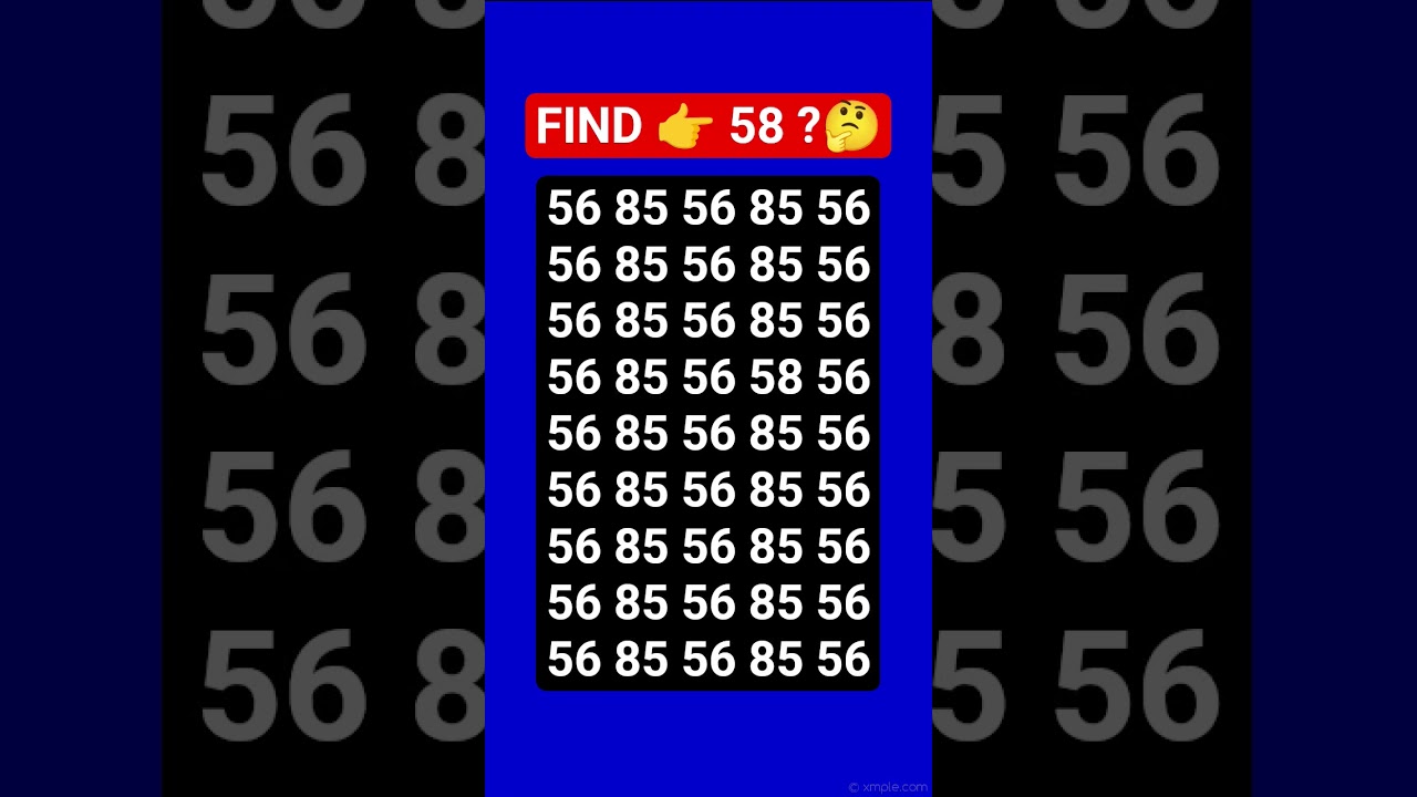Find the odd number 58 