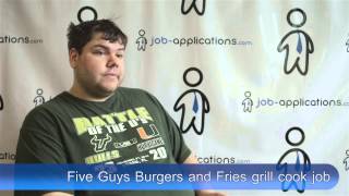 Five Guys Burgers and Fries Interview - Grill Cook