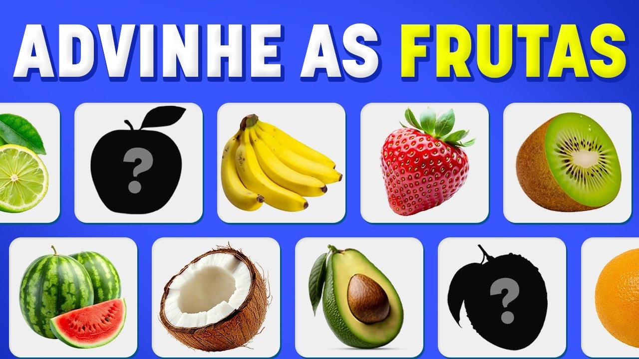 SÓ OS GÊNIOS ACERTAM 60 FRUTAS 🍎 Quiz Fácil, Médio, Difícil e Impossível