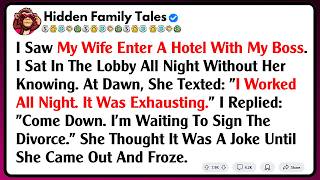 I Saw My Wife Enter A Hotel With My Boss. I Sat In The Lobby All Night Without Her Knowing. At...