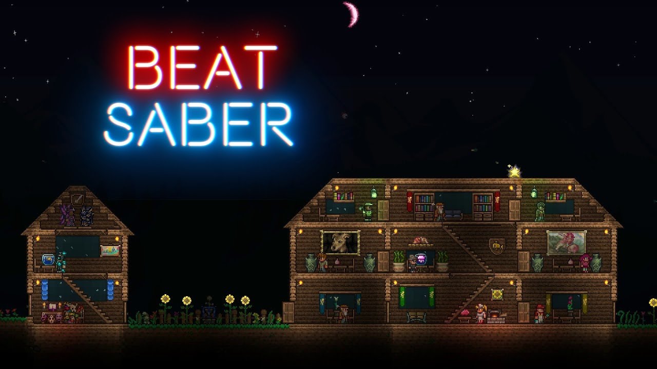 Beat Saber Town Night Terraria YouTube