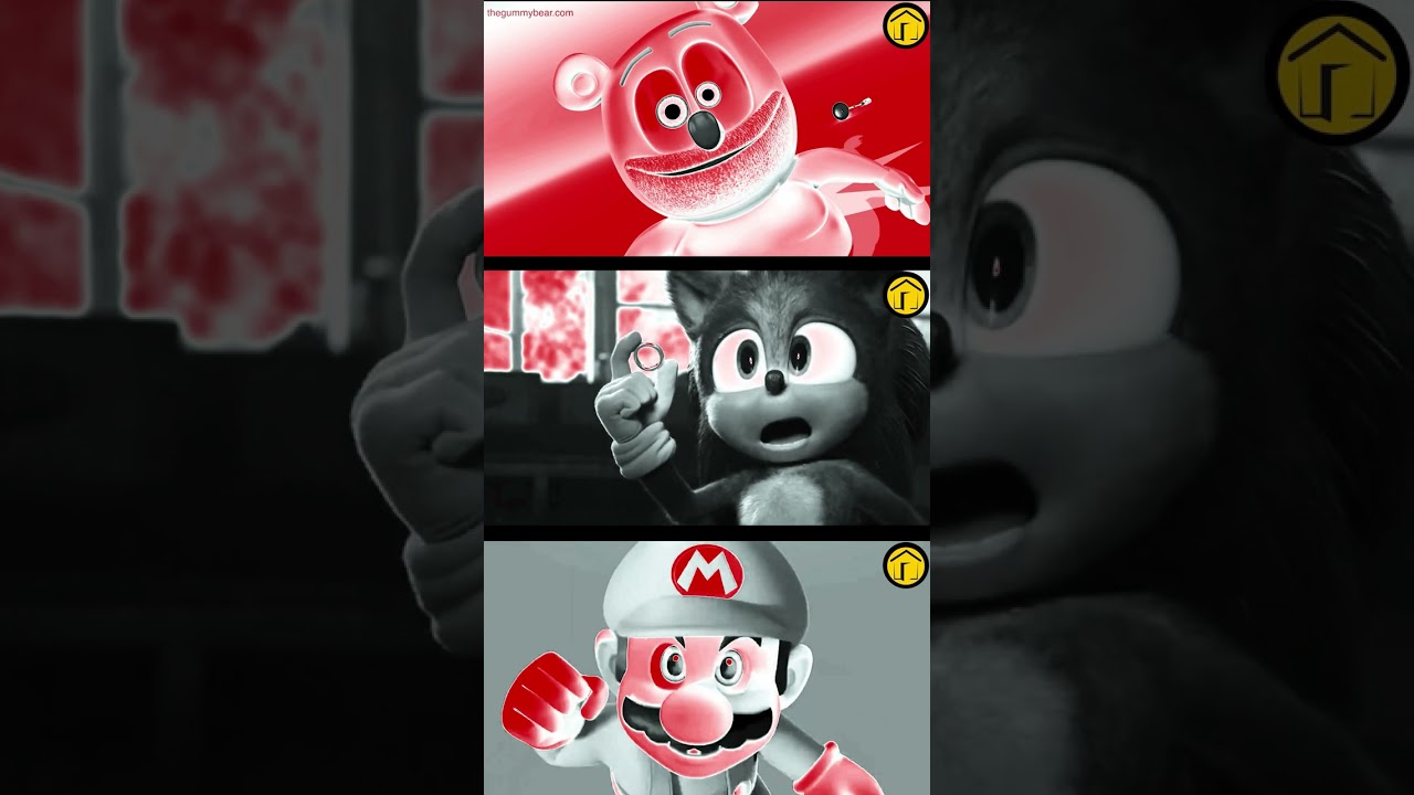 (SUPER COOL) GUMMY BEAR, SONIC, AND SUPER MARIO IN HONDACHORDED EFFECT 