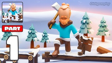 Whiteland Gameplay Walkthrough Part 1 - Tutorial Build Buildings in Winter Snow (Android,iOS)