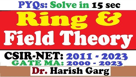 PYQs on Ring and Field Theory | CSIR NET 2011 to 2023 | Short Cut Tricks
