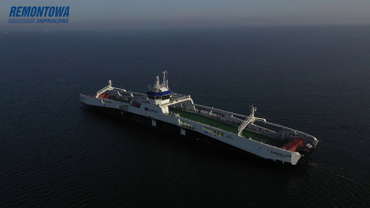 Próby morskie promu 'Mannheller' - Sea trials of the 'Mannheller' - electric hybrid ferry