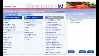 Meijer Shopping List Application screenshot 1