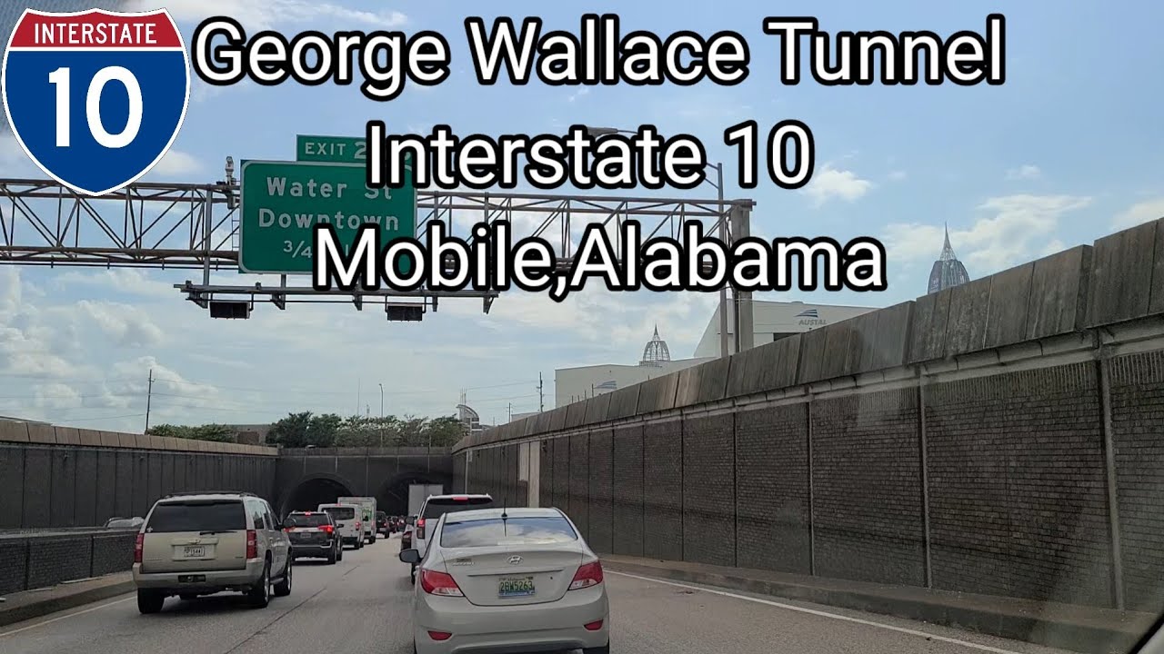 Driving underwater Wallace Tunnel Mobile, Alabama YouTube