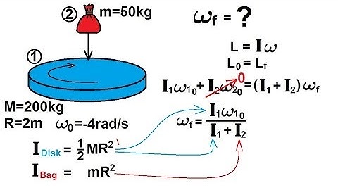 Physics 13.5  Angular Momentum (2 of 11) Ex. 1: Sand Bag on Rotating Disk