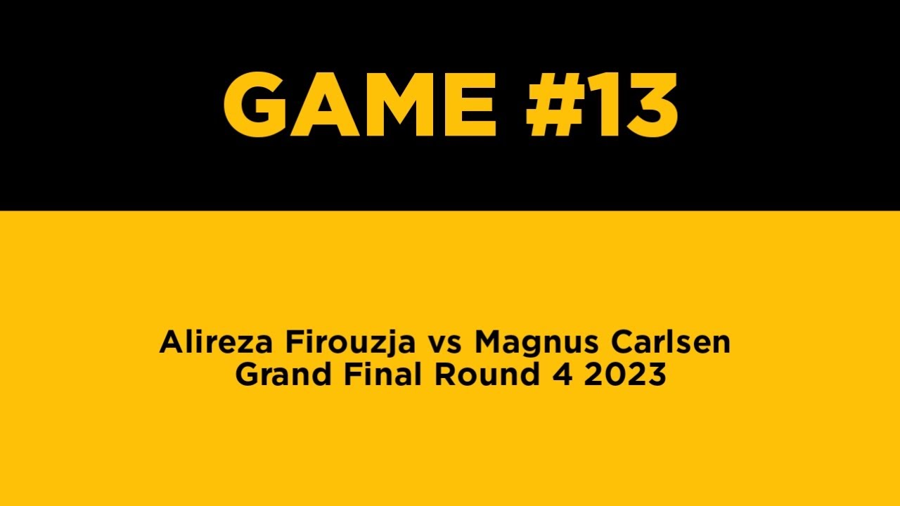 Alireza Firouzja VS Magnus Carlsen , Grand FAINAL Round 4 , #trending  #chess ♟ 