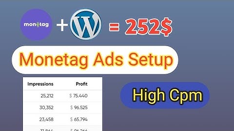 How To Setup Monetag Ads On WordPress 2024 | Full Setup Monetag Ads
