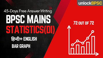 70th BPSC Mains Statistics (DI) | Free Answer Writing Practice | Hindi English | Bar graph