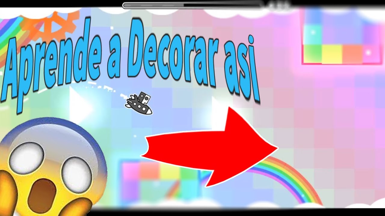 Como decorar en Geometry dash - Estilo rainbow - YouTube