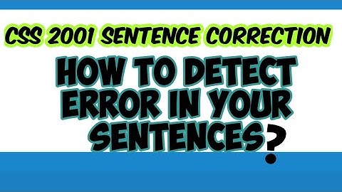 CSS 2001 Sentence Correction | CSS precis past paper | CSS PMS SOLVED PAST PAPER