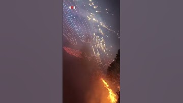 Drones vliegen in brand tijdens show