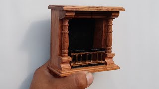 Casa De Muñecas Victoriano brillante registro fuego rejilla de chimenea en Miniatura Accesorio 12V 