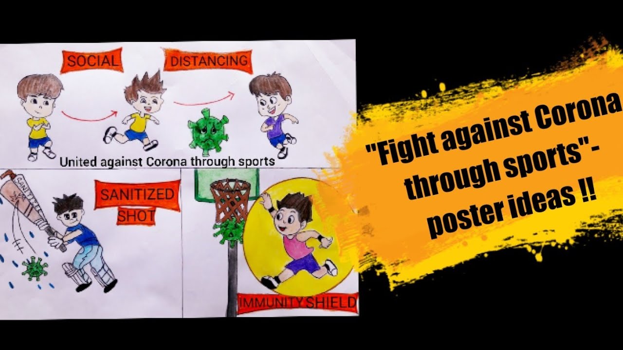 "Fight against Corona through sports"- poster ideas