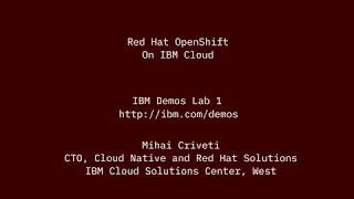 IBM Demos - Red Hat OpenShift on IBM Cloud Lab 1 - Application Deployment