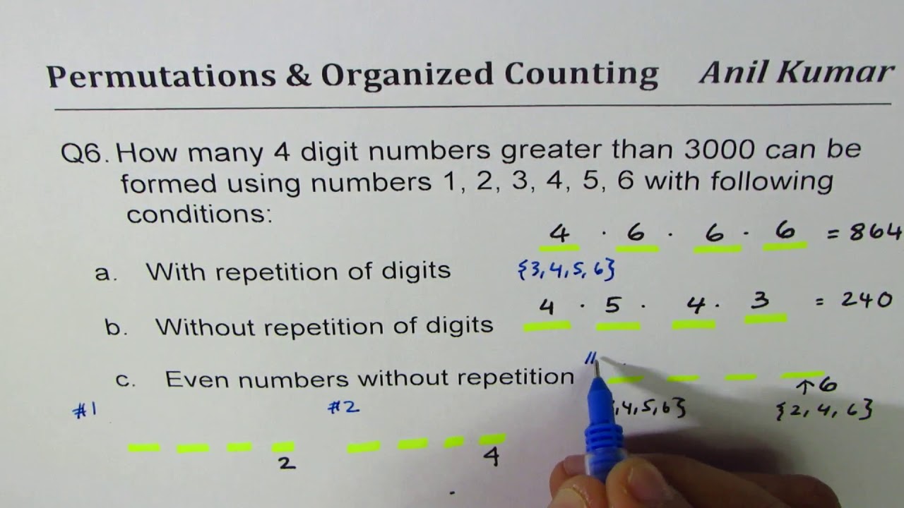 How Many Combination of Can You Make 4 Digits - YouTube