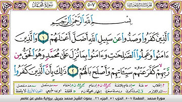 محمد جبريل سورة محمد مكتوبة وكاملة