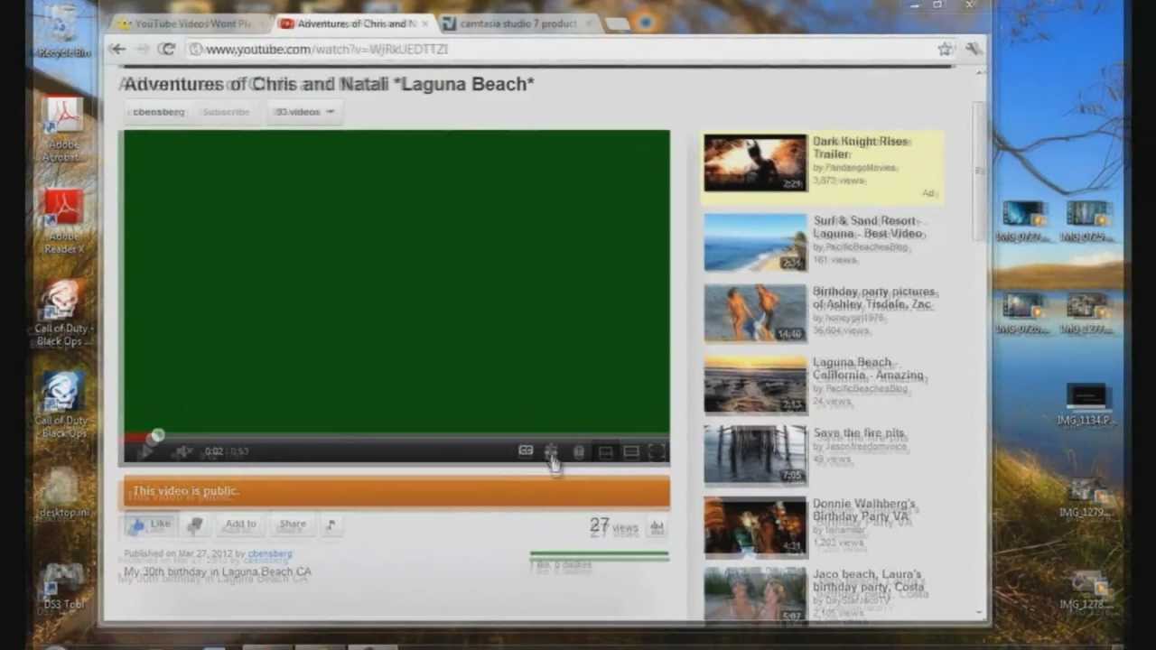YouTube Green Screen Playback Problem FIX YouTube