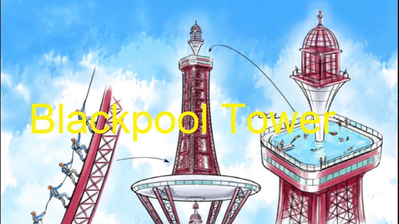 Blackpool Tower Attraction in Blackpool, Lancashire, England.