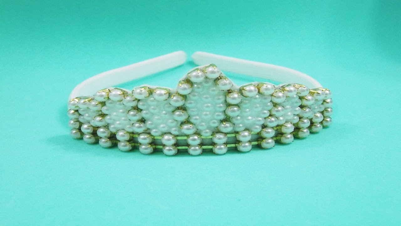 Faça você mesma: tiara coroa de pérolas