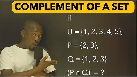 How to solve complement of a set | Learn to calculate the complement of the intersect of two sets