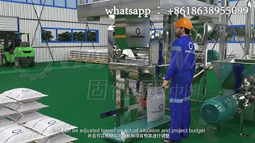 3D display cassava flour making machine working video 3D cassava flour processing machine