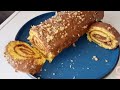 Rețetă de ruladă cu ciocolată 🍫 desert rapid și ușor în 15 minute ai o gustare la cafea ☕